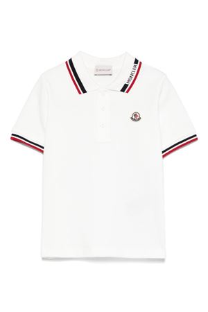 white cotton polo-shirt MONCLER KIDS | K19548A0001289ALK034